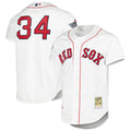 Men's Boston Red Sox David Ortiz Mitchell & Ness White Cooperstown Collection Authentic Jersey