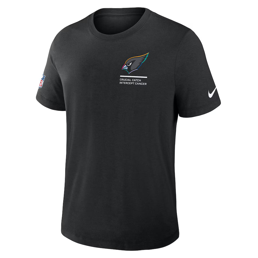 Arizona Cardinals Nike Black 2025 NFL Crucial Catch Tri-Blend Dri-FIT T-Shirt
