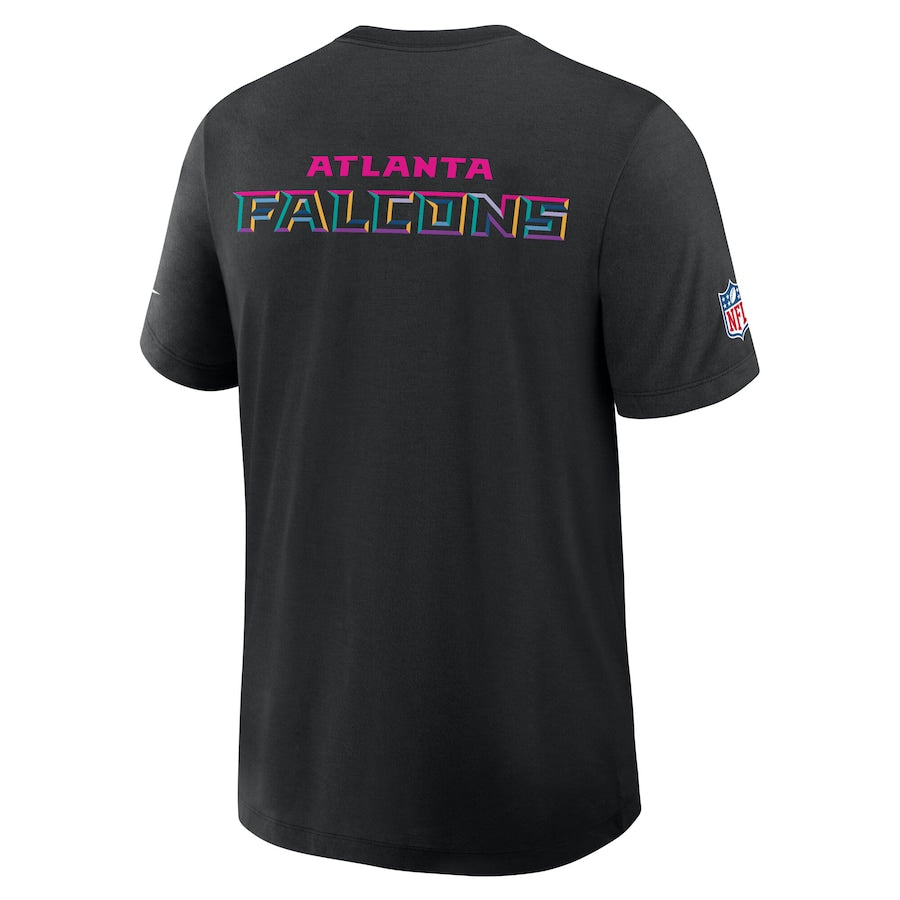 Atlanta Falcons Nike Black 2025 NFL Crucial Catch Tri-Blend Dri-FIT T-Shirt