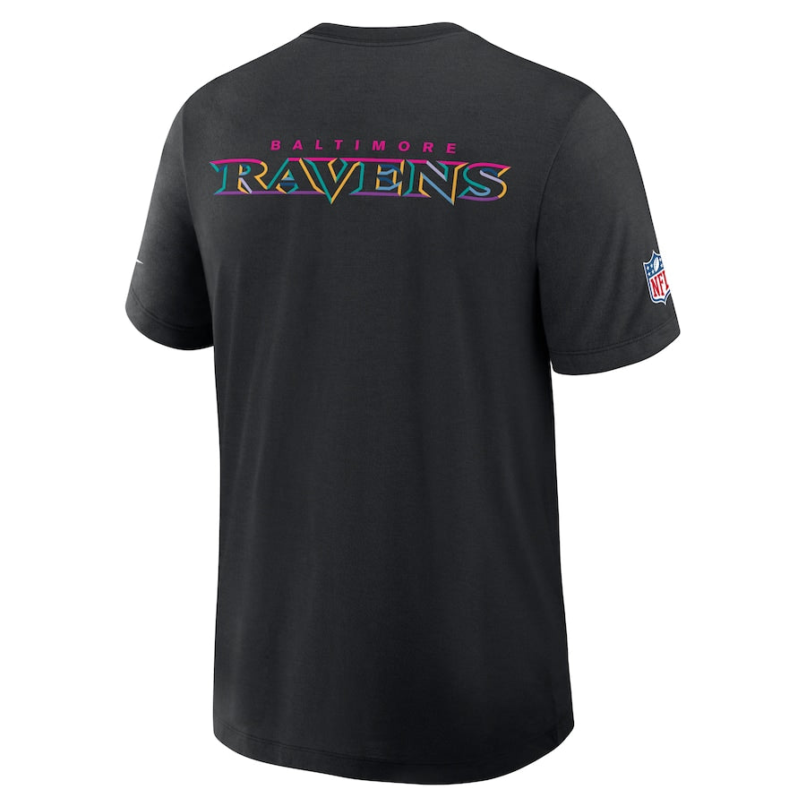 Baltimore Ravens Nike Black 2025 NFL Crucial Catch Tri-Blend Dri-FIT T-Shirt