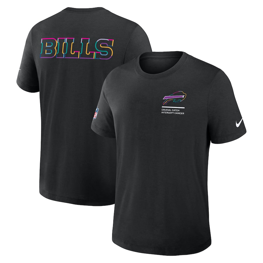 Buffalo Bills Nike Black 2025 NFL Crucial Catch Tri-Blend Dri-FIT T-Shirt