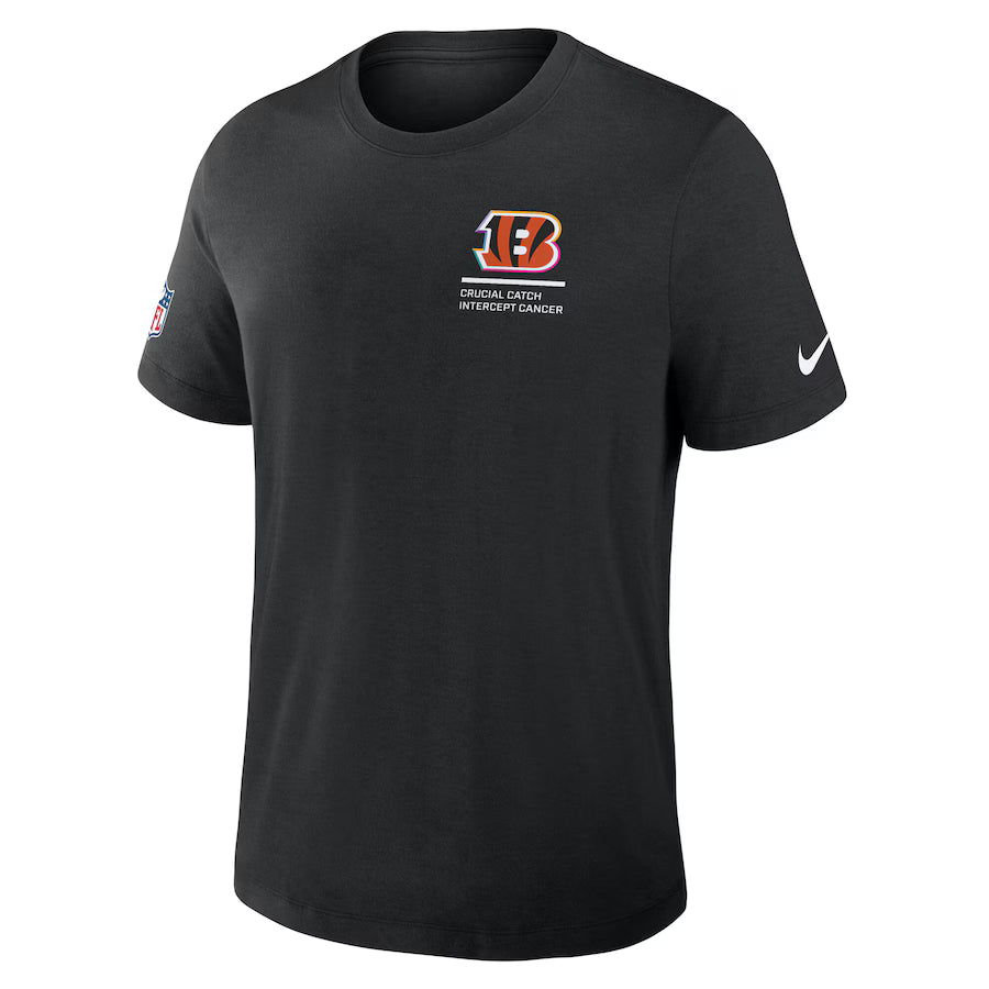 Cincinnati Bengals Nike Black 2025 NFL Crucial Catch Tri-Blend Dri-FIT T-Shirt