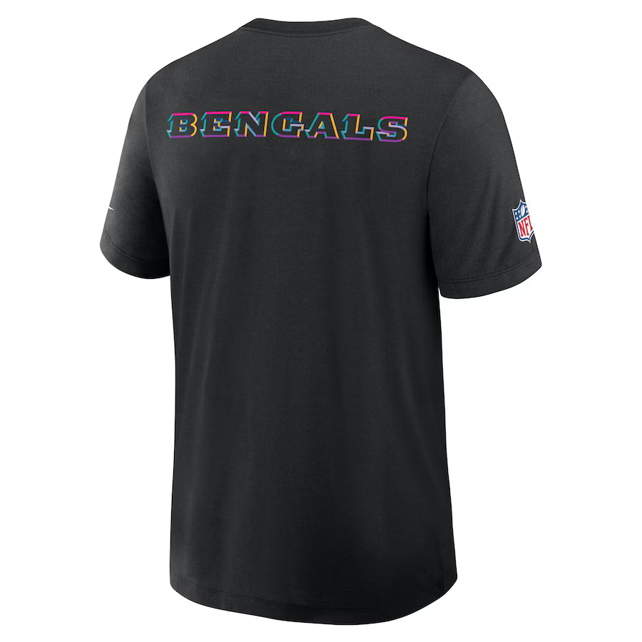 Cincinnati Bengals Nike Black 2025 NFL Crucial Catch Tri-Blend Dri-FIT T-Shirt