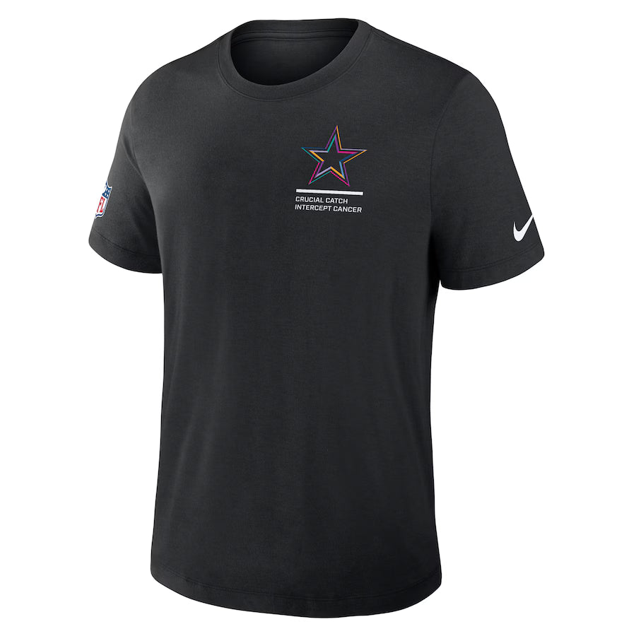 Dallas Cowboys Nike Black 2025 NFL Crucial Catch Tri-Blend Dri-FIT T-Shirt