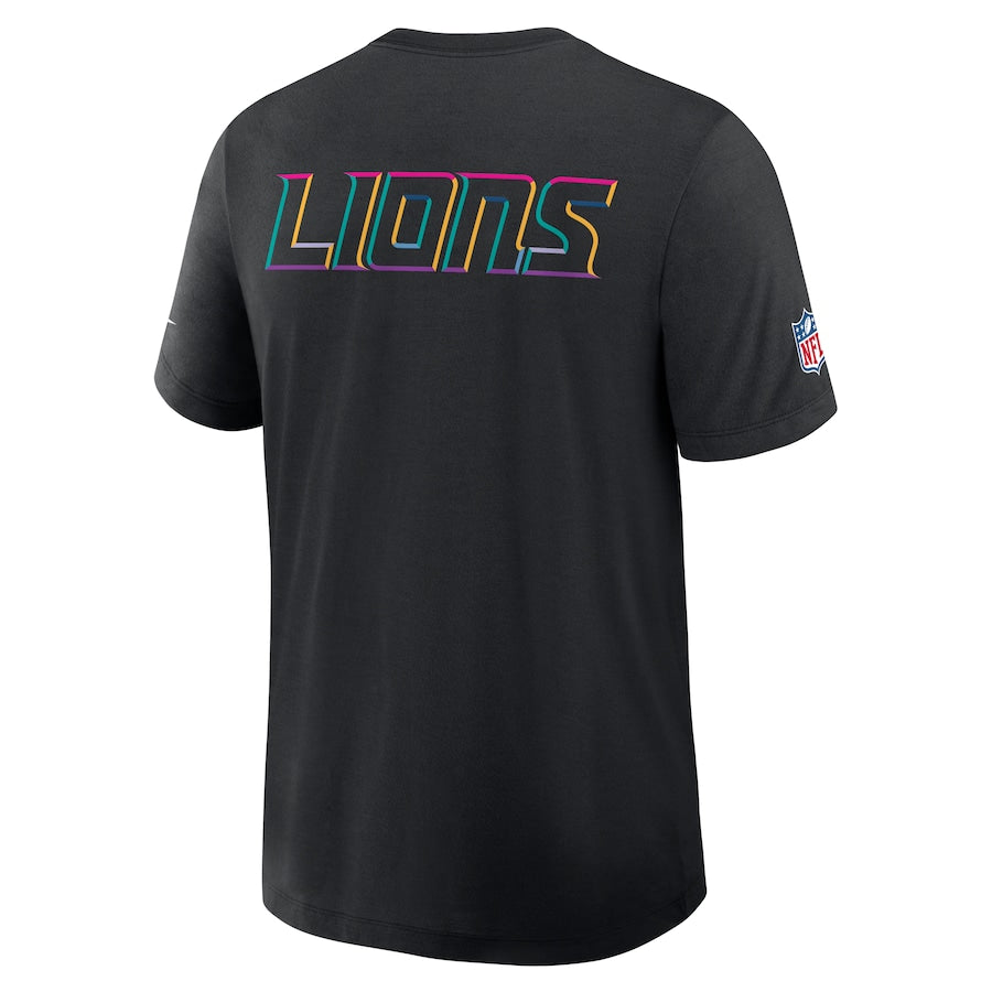 Detroit Lions Nike Black 2025 NFL Crucial Catch Tri-Blend Dri-FIT T-Shirt