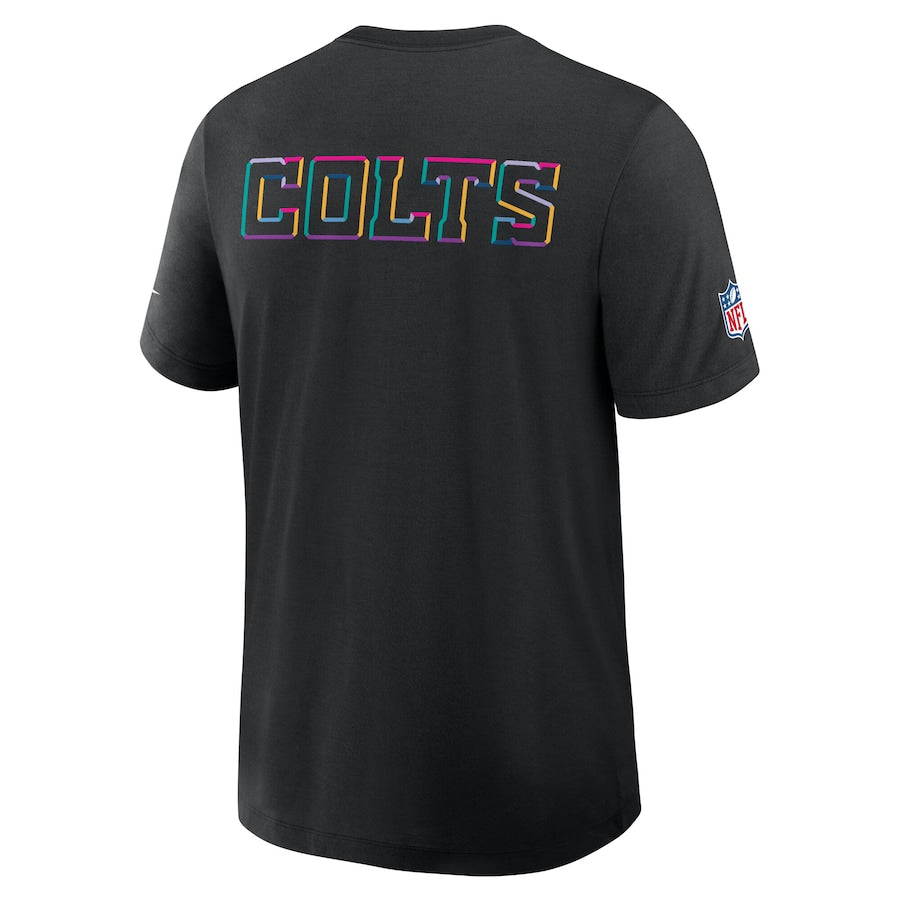 Indianapolis Colts Nike Black 2025 NFL Crucial Catch Tri-Blend Dri-FIT T-Shirt