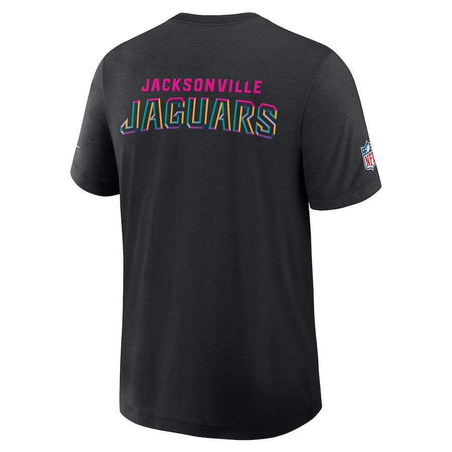 Jacksonville Jaguars Nike Black 2025 NFL Crucial Catch Tri-Blend Dri-FIT T-Shirt