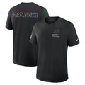 Los Angeles Rams Nike Black 2025 NFL Crucial Catch Tri-Blend Dri-FIT T-Shirt