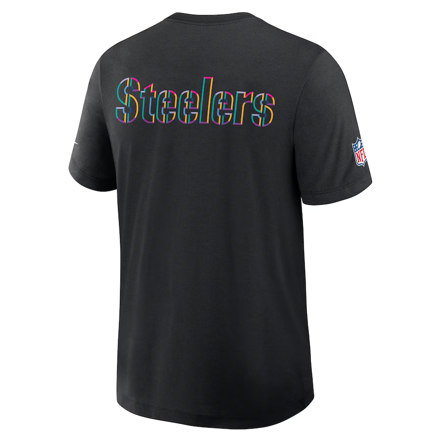 Pittsburgh Steelers Nike Black 2025 NFL Crucial Catch Tri-Blend Dri-FIT T-Shirt