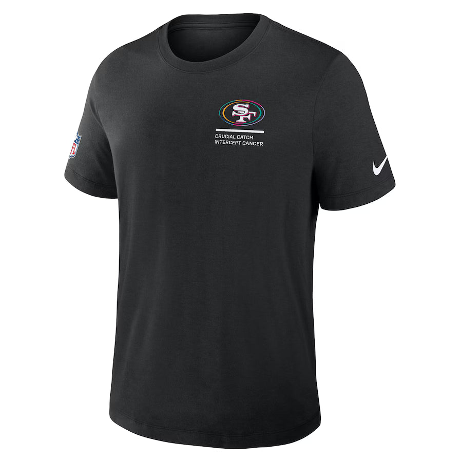San Francisco 49ers Nike Black 2025 NFL Crucial Catch Tri-Blend Dri-FIT T-Shirt
