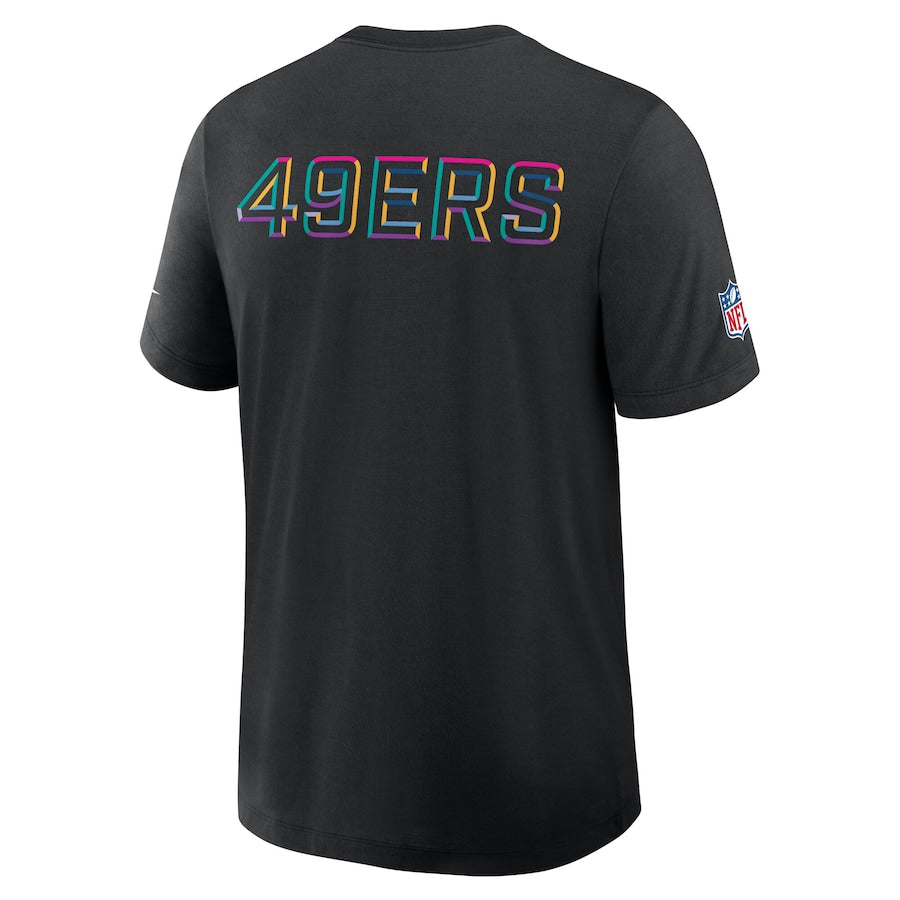 San Francisco 49ers Nike Black 2025 NFL Crucial Catch Tri-Blend Dri-FIT T-Shirt
