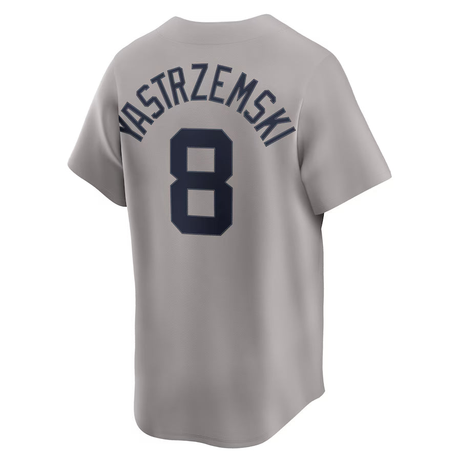 Men's Boston Red Sox Carl Yastrzemski Nike Gray Throwback Cooperstown Collection Limited Jersey