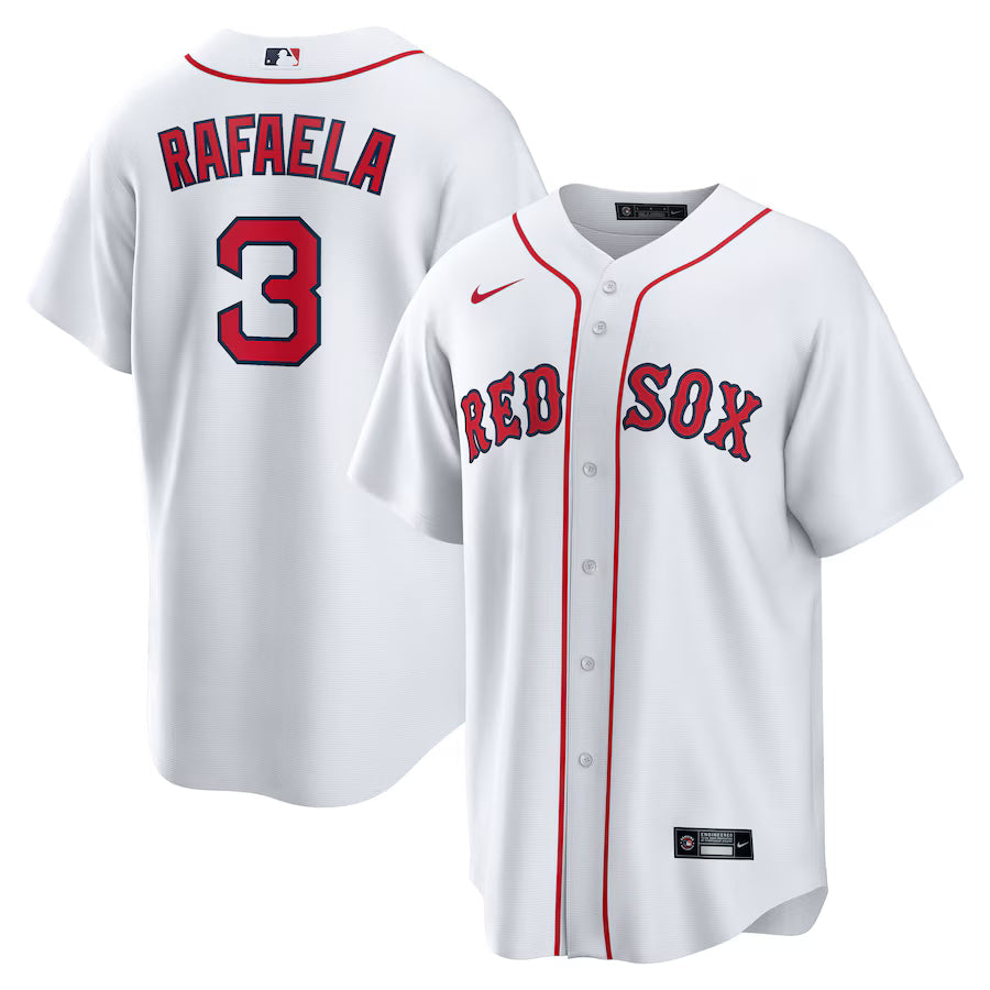 Men's Boston Red Sox Ceddanne Rafaela Nike White Home Replica Jersey