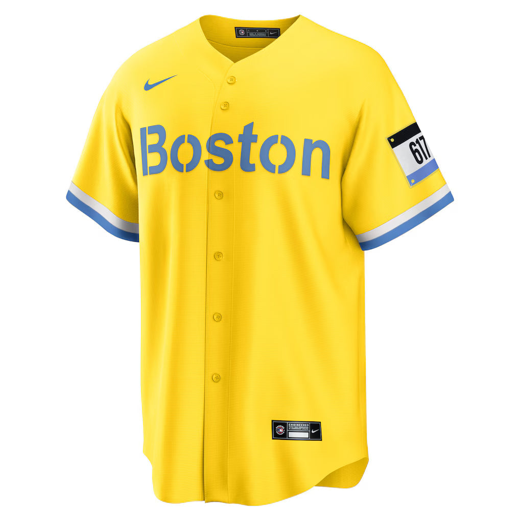 Men's Boston Red Sox David Ortiz Nike Gold Retired Player City Connect Replica Jersey