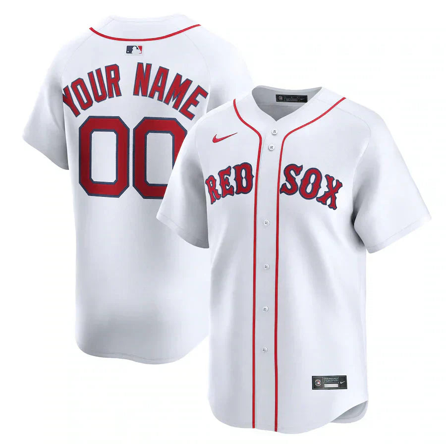 Men's Boston Red Sox Nike White Home Limited Custom Jersey