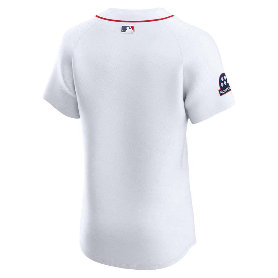Men's Boston Red Sox Nike White Home Sponsor Patch Elite Jersey