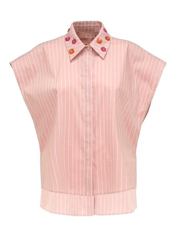 Dois às 10 Cristina Ferreira Applique Collar Shirt