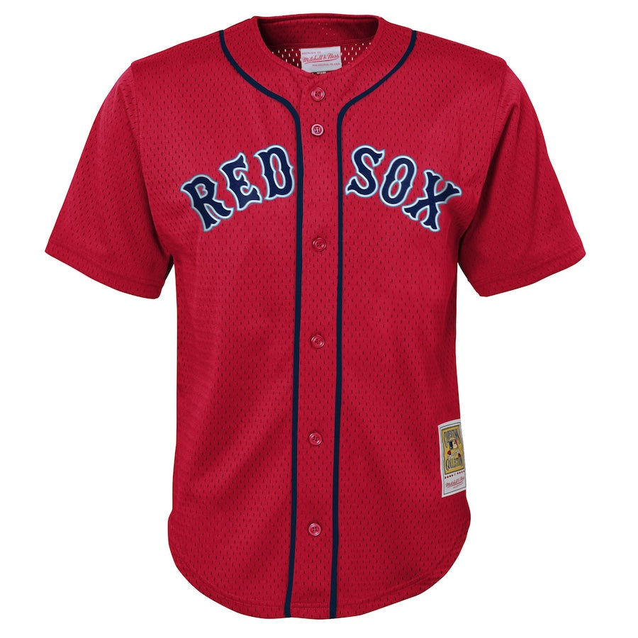 Preschool Boston Red Sox David Ortiz Mitchell & Ness Red Cooperstown Collection Mesh Batting Practice Jersey