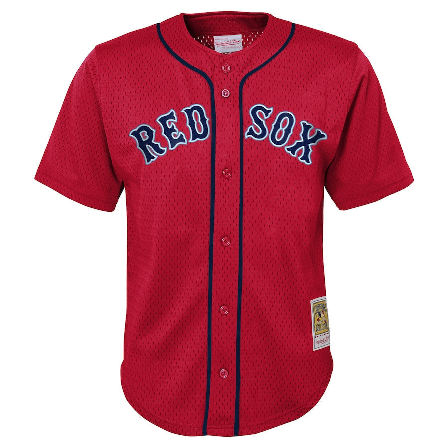 Toddler Boston Red Sox David Ortiz Mitchell & Ness Red Cooperstown Collection Mesh Batting Practice Jersey