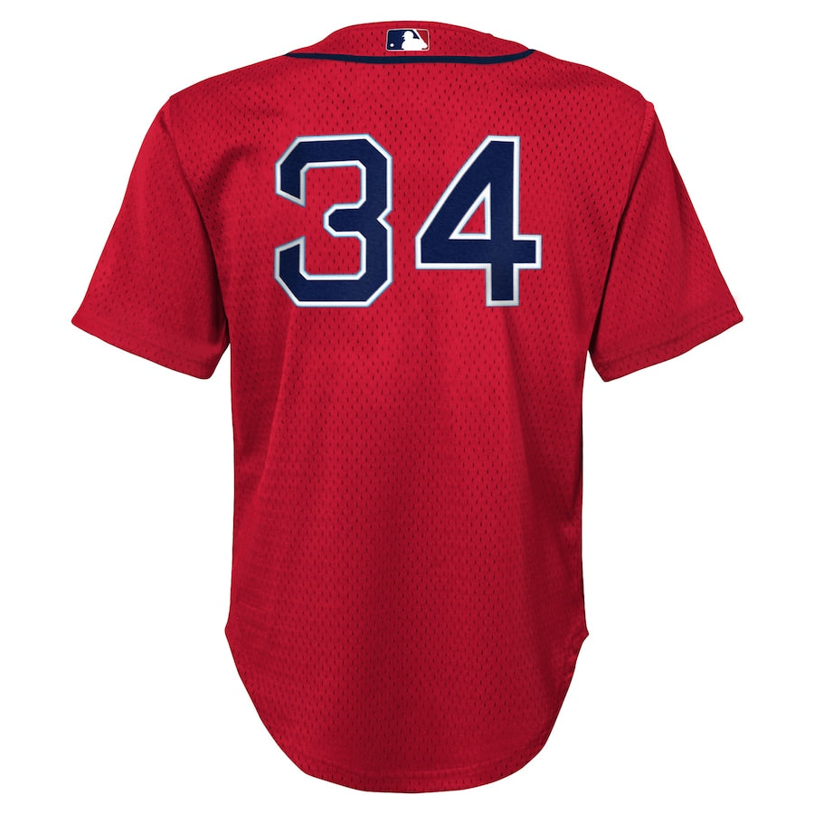 Toddler Boston Red Sox David Ortiz Mitchell & Ness Red Cooperstown Collection Mesh Batting Practice Jersey