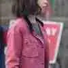 Secret Invasion Emilia Clarke Pink Cotton Jacket