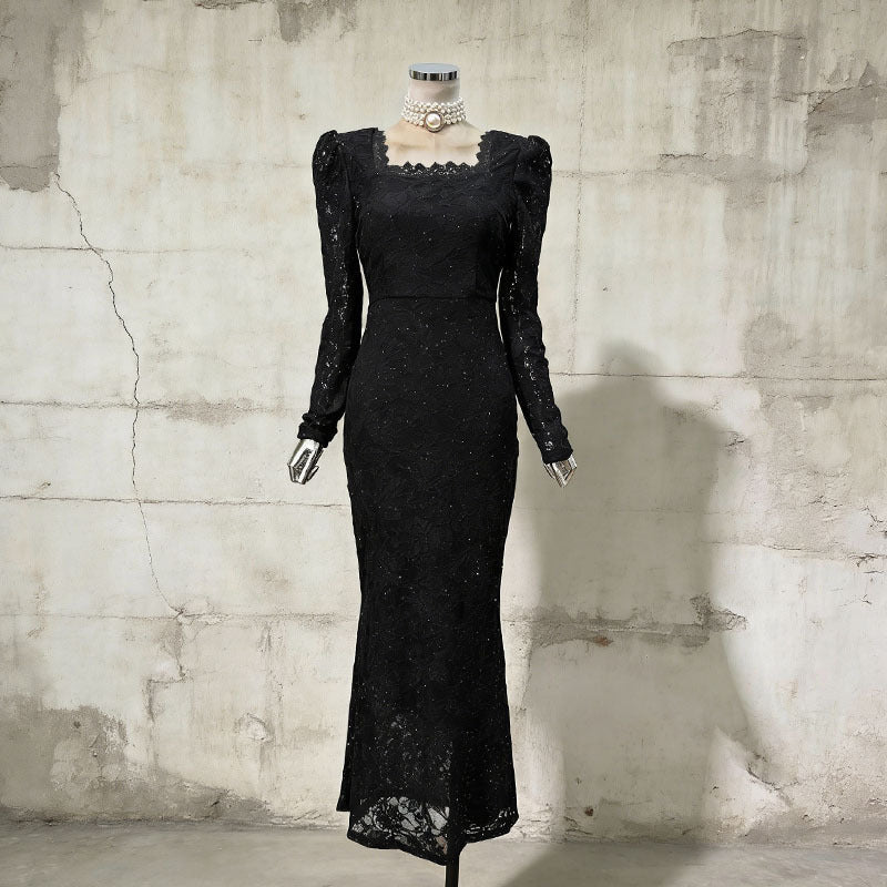 Primakind Vintage Lace Fishtail Dress