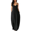Primakind Womens Casual Sleeveless Plus Size Loose Plain Long Maxi Dress