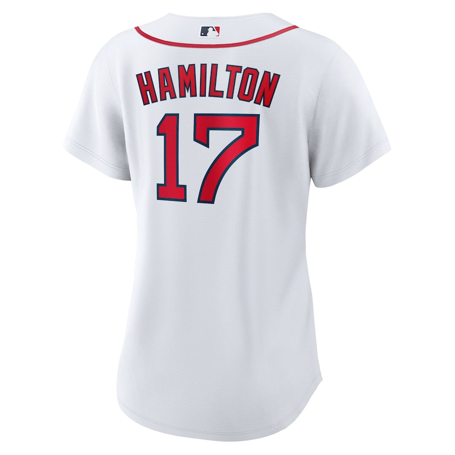 Women's Boston Red Sox David Hamilton Nike White Home Replica Jersey
