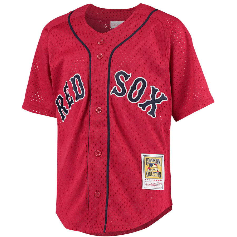 Youth Boston Red Sox David Ortiz Mitchell & Ness Red Cooperstown Collection Batting Practice Jersey
