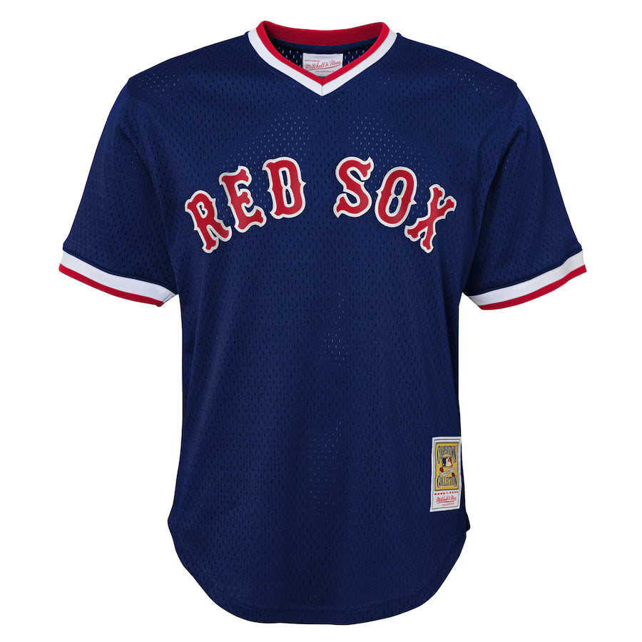 Youth Boston Red Sox Ted Williams Mitchell & Ness Navy Cooperstown Collection Mesh Batting Practice Jersey