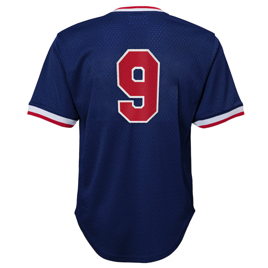 Youth Boston Red Sox Ted Williams Mitchell & Ness Navy Cooperstown Collection Mesh Batting Practice Jersey